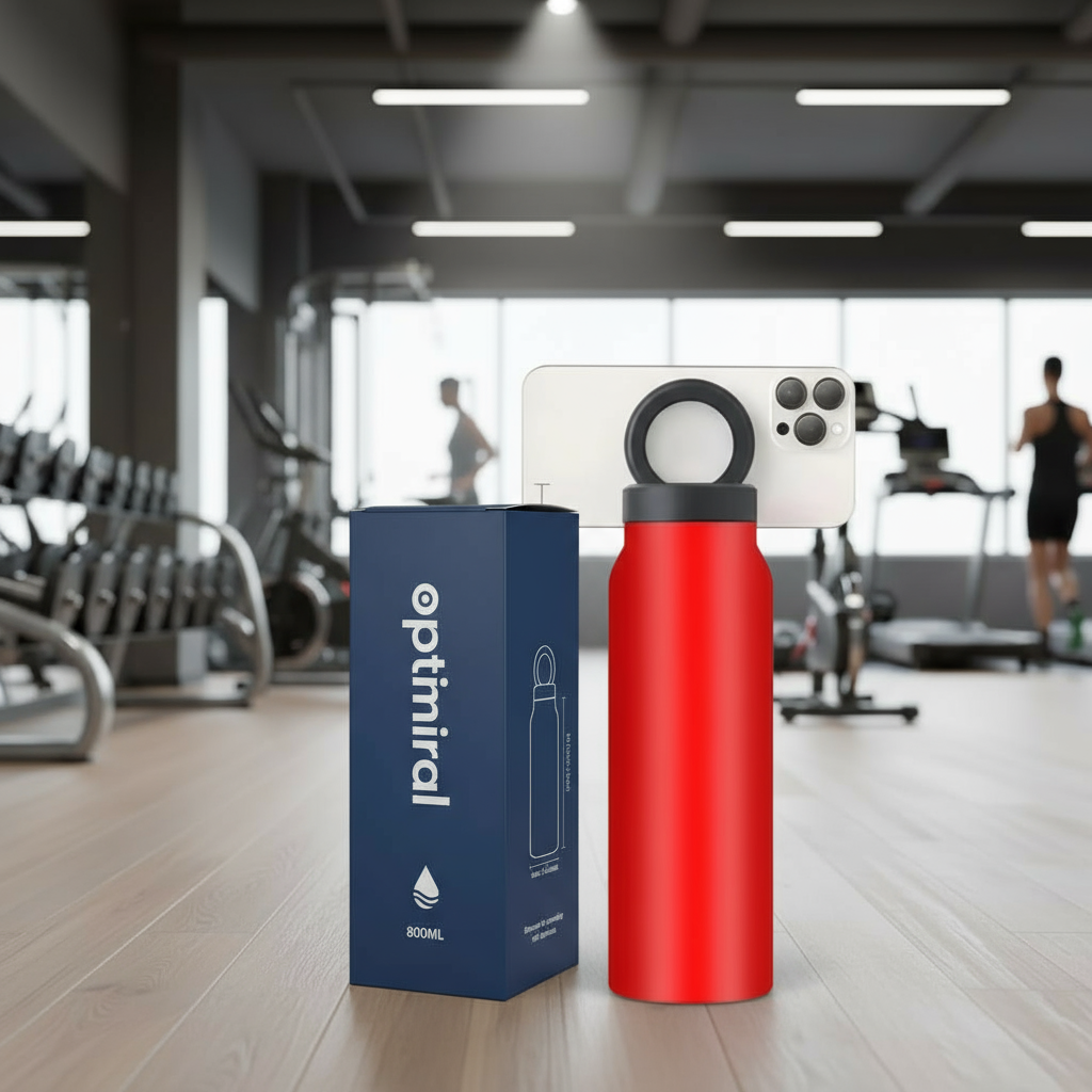 Water Bottle with Magnetic Tripod